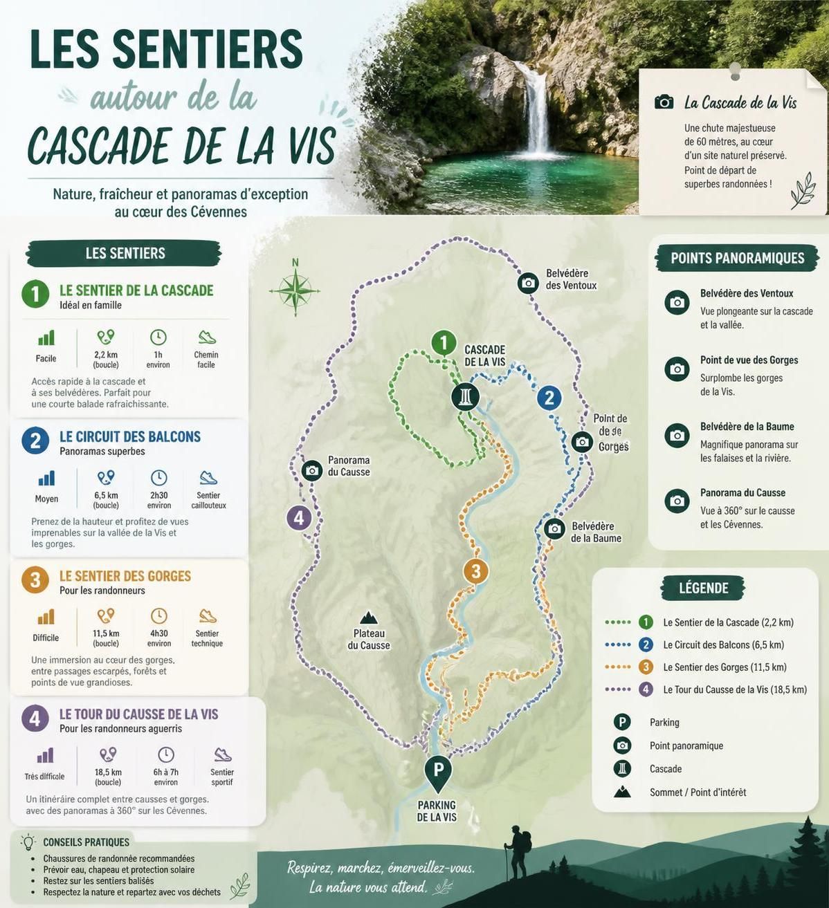 découvrez la cascade de la vis dans l'hérault : un lieu idéal pour la baignade, la randonnée et un accès facile pour toute la famille.
