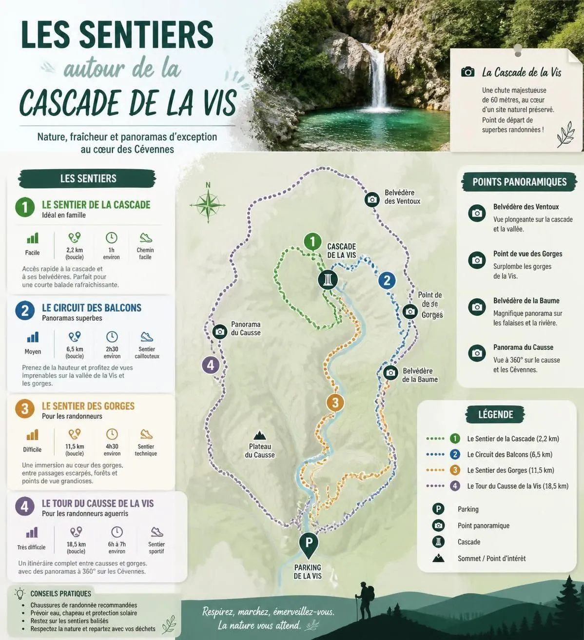découvrez la cascade de la vis dans l'hérault : un lieu idéal pour la baignade, la randonnée et un accès facile pour toute la famille.