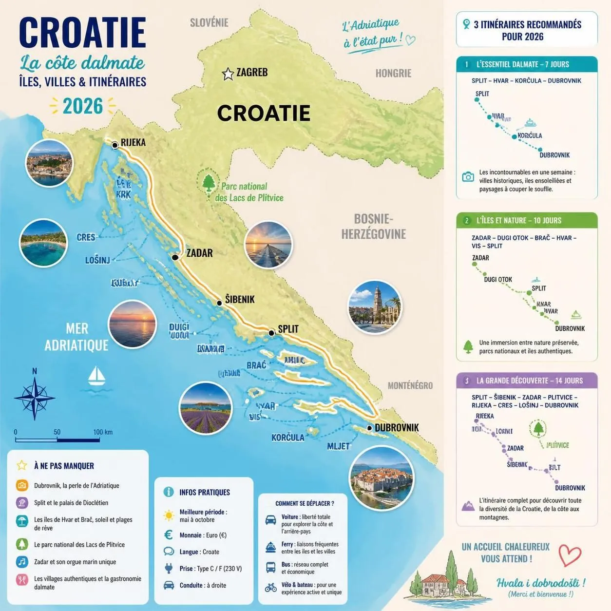 découvrez la croatie en 2026 avec notre guide complet de la côte dalmate, ses îles paradisiaques et les incontournables à ne pas manquer pour un voyage inoubliable.