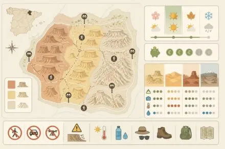 découvrez comment visiter le désert des bardenas, un étonnant paysage lunaire en navarre, avec nos conseils pratiques et sites incontournables.
