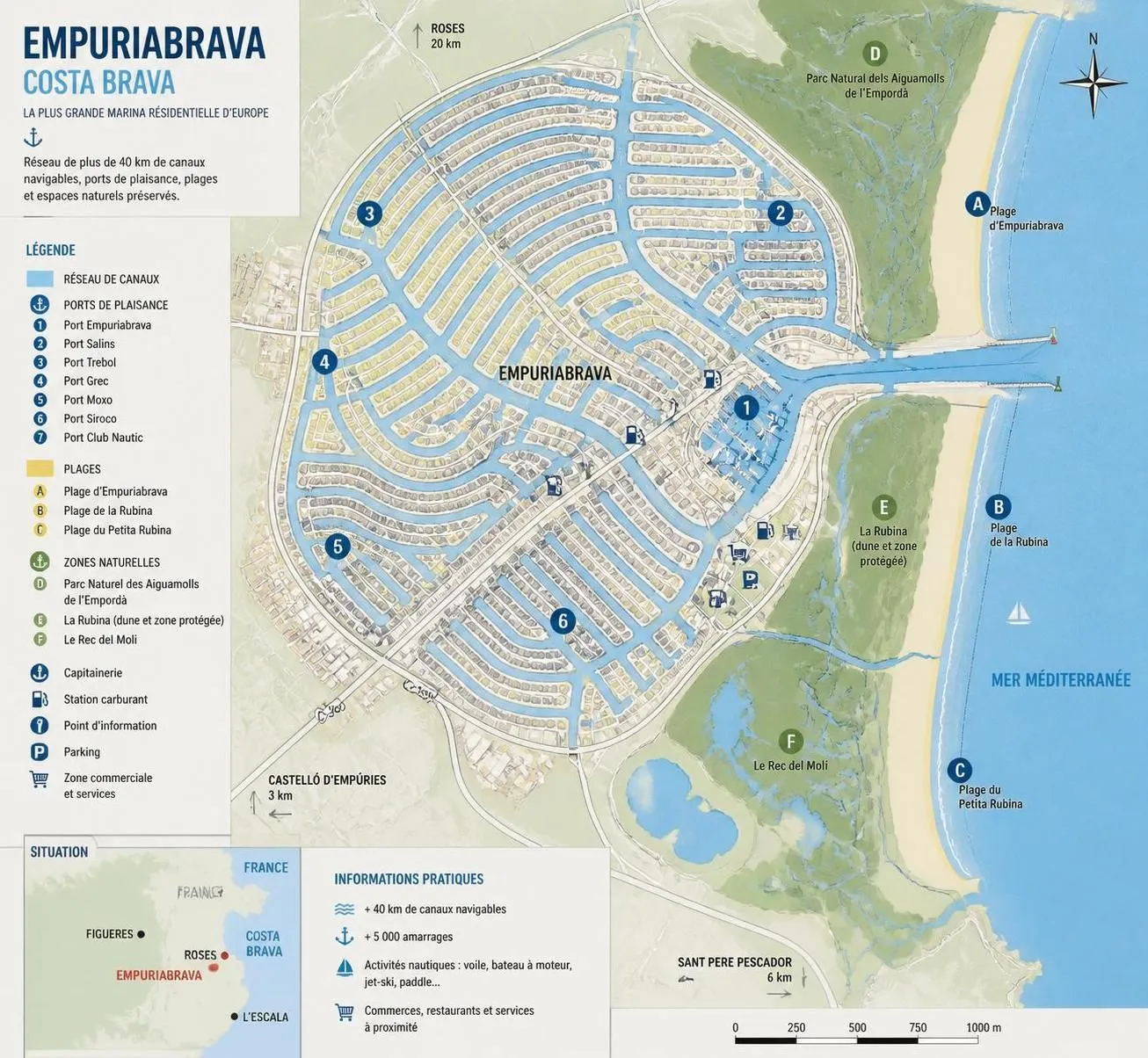 découvrez empuriabrava, la venise espagnole, avec ses magnifiques canaux, ses plages idylliques et ses lieux incontournables pour des vacances inoubliables.