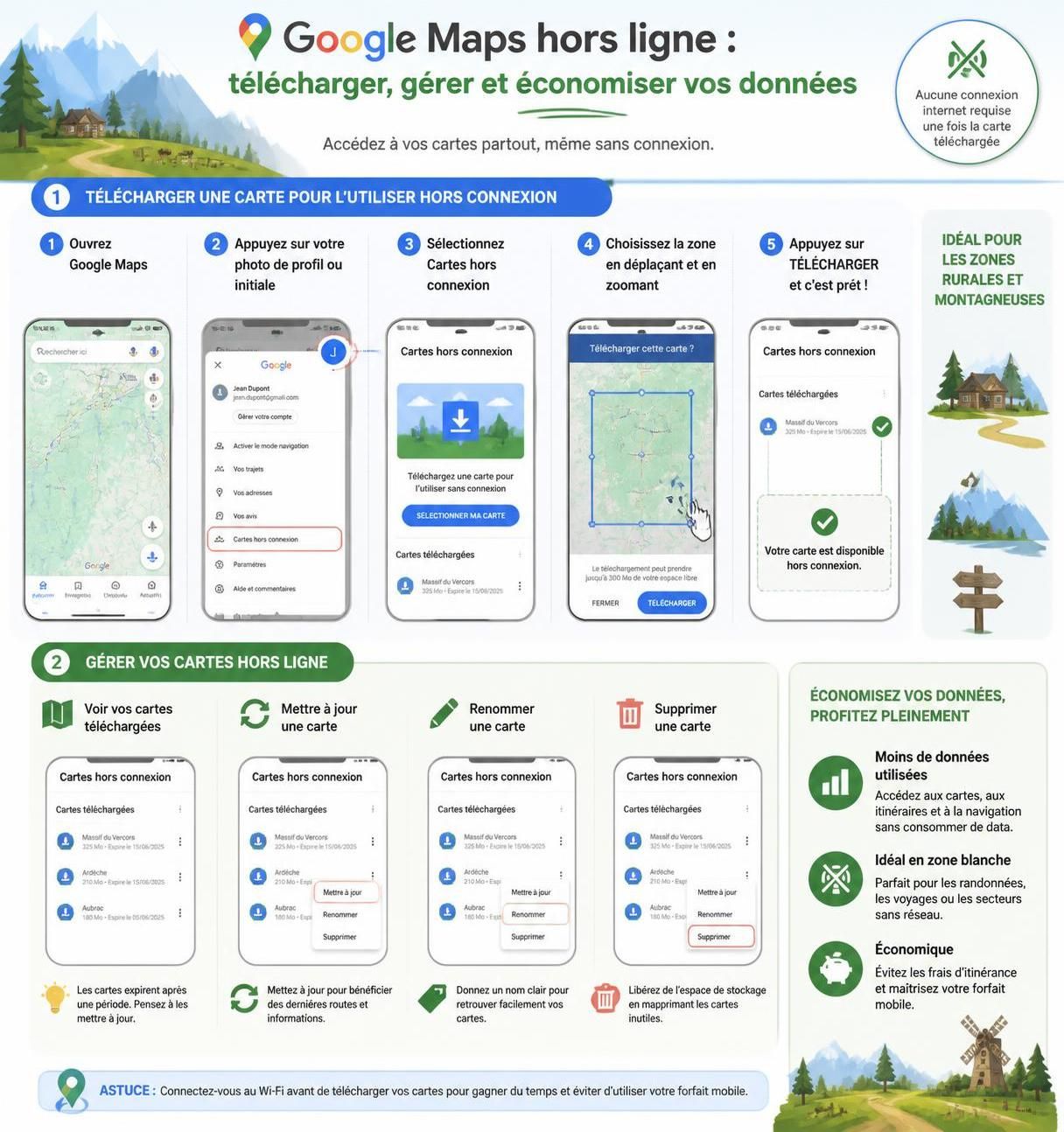 découvrez comment télécharger des cartes google maps pour une utilisation hors connexion et profitez d'une navigation sans connexion internet lors de vos déplacements.