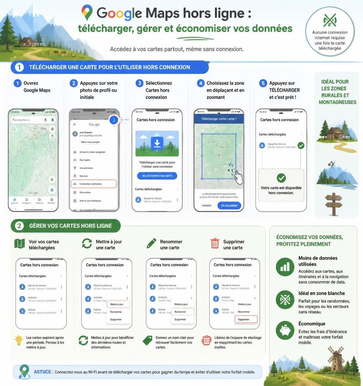 découvrez comment télécharger des cartes google maps pour une utilisation hors connexion et profitez d'une navigation sans connexion internet lors de vos déplacements.