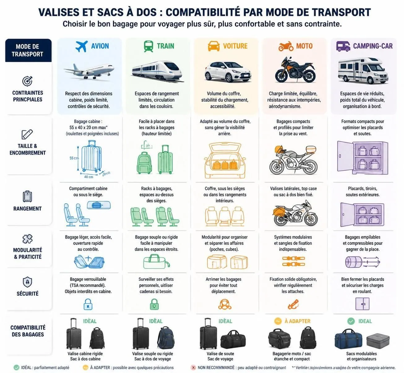 découvrez comment choisir entre un sac à dos et une valise en fonction de votre type de voyage pour un confort et une praticité optimaux.