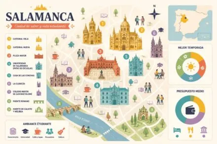 découvrez salamanque, ses trésors comme la plaza mayor, ses cathédrales dorées impressionnantes et son ambiance étudiante dynamique, idéale pour un voyage culturel unique.