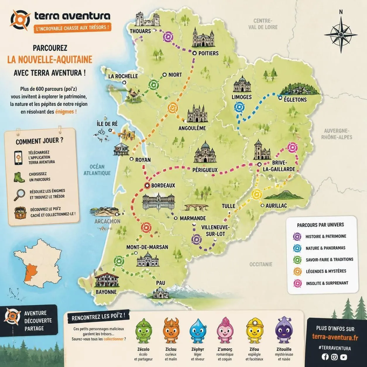 découvrez terra aventura, la chasse au trésor connectée incontournable en nouvelle-aquitaine. partez à l’aventure, explorez la région et résolvez des énigmes grâce à une expérience ludique et interactive pour toute la famille.
