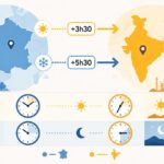 Décalage horaire Inde : +3h30 ou +5h30 avec la France selon la saison découvrez le décalage horaire entre la france et l'inde, qui est de +3h30 ou +5h30 selon la saison, pour mieux planifier vos voyages et communications.
