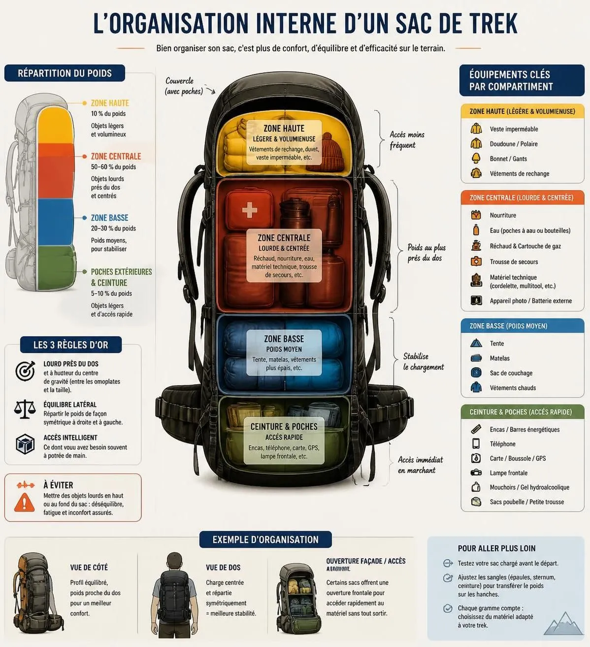 découvrez notre guide complet pour préparer votre sac de trek : liste essentielle des équipements à emporter et conseils pour éviter les erreurs courantes lors de vos randonnées.