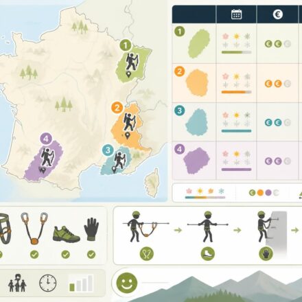 découvrez les plus belles voies de via ferrata en france adaptées aux débutants. profitez d'itinéraires sécurisés et accessibles pour une première expérience inoubliable en pleine nature.