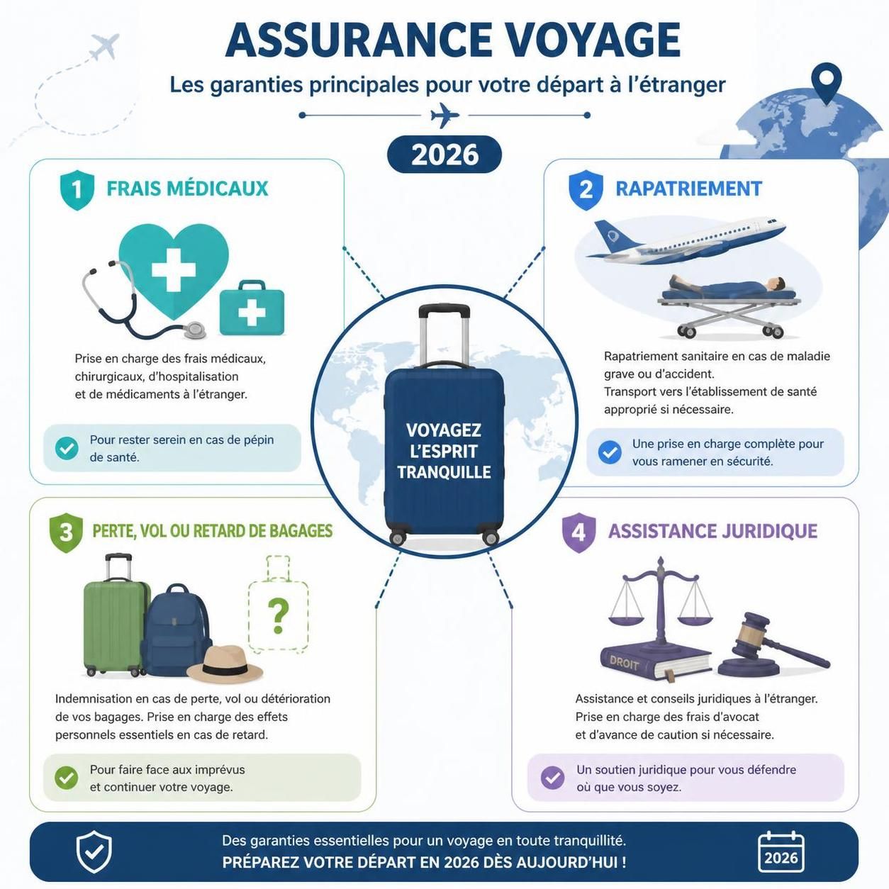 découvrez pourquoi souscrire une assurance voyage est essentiel et comment choisir la formule adaptée à vos besoins pour voyager en toute sérénité.