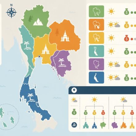 découvrez la carte complète de la thaïlande avec ses régions et îles principales. apprenez à choisir la zone idéale pour votre voyage selon vos envies et activités préférées.