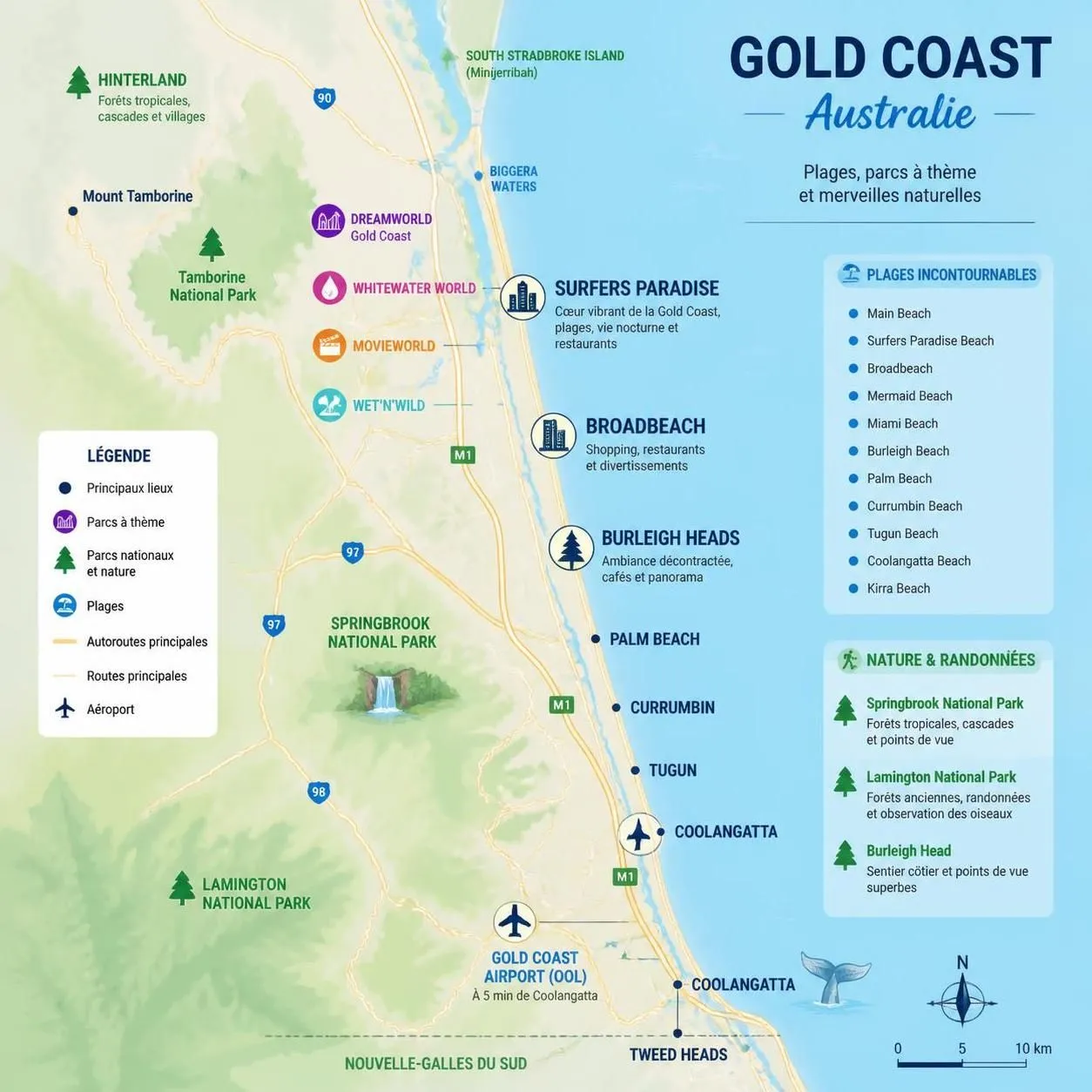 découvrez gold coast, la destination emblématique de l'australie, avec ses plages de surf renommées, ses parcs à thème captivants et ses paysages côtiers exceptionnels pour des vacances inoubliables.