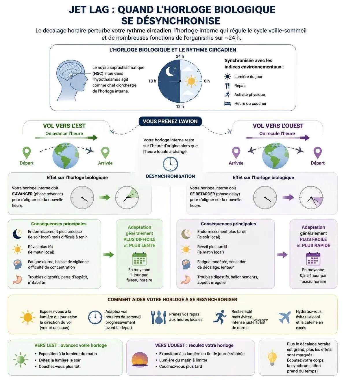 découvrez nos conseils pratiques pour éviter le jet lag et récupérer rapidement après un long vol. profitez pleinement de votre voyage grâce à nos astuces simples et efficaces.