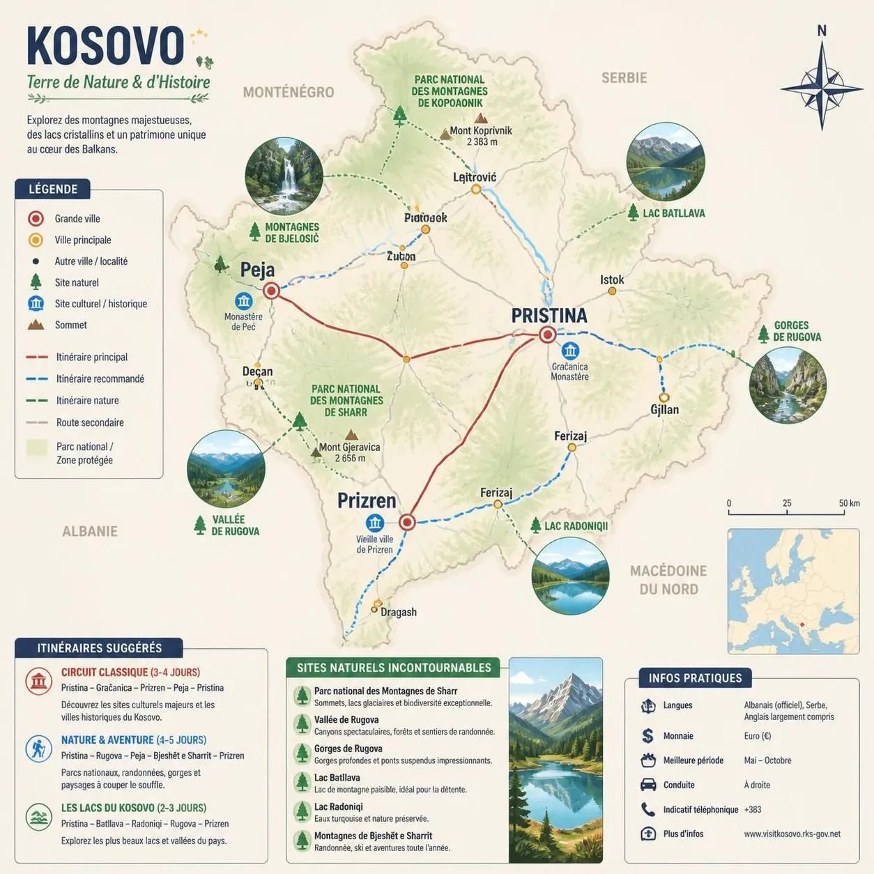 découvrez le kosovo à travers pristina et prizren, deux villes emblématiques qui révèlent pourquoi ce pays balkanique étonne et séduit les voyageurs par son histoire, sa culture et son accueil chaleureux.