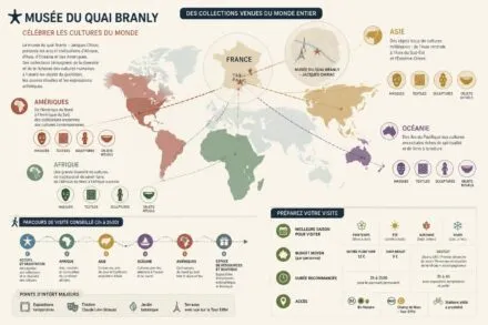 découvrez le musée du quai branly, ses collections riches et variées du monde entier, et profitez de conseils pratiques pour une visite inoubliable.