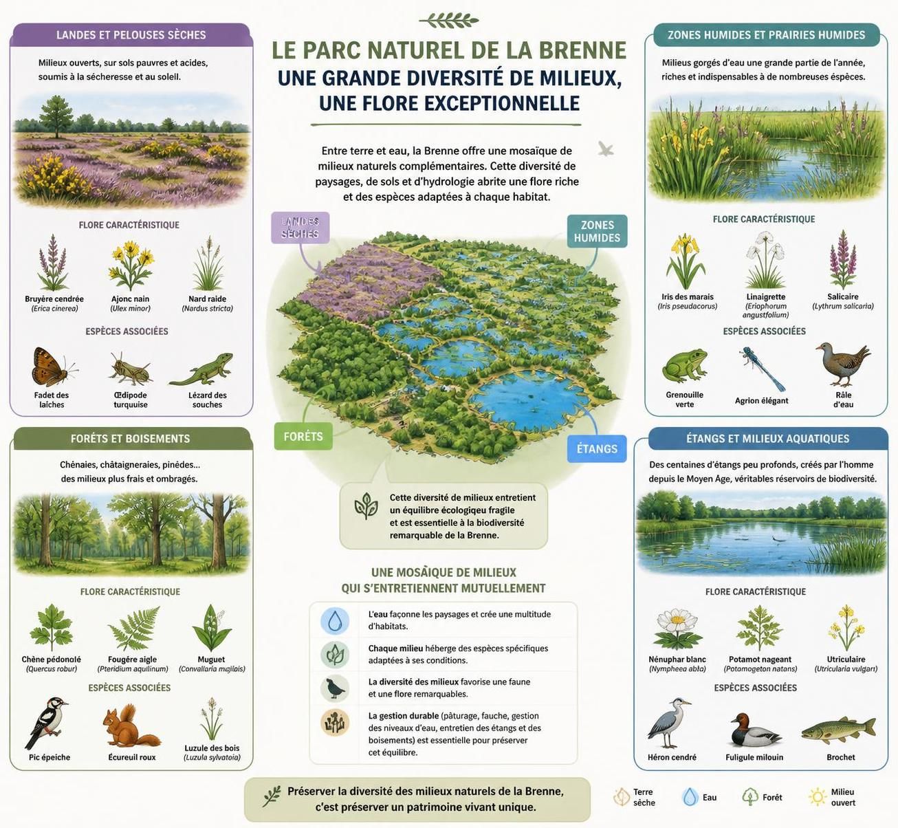 découvrez le parc naturel de la brenne dans l'indre, un havre de paix réputé pour ses étangs, sa richesse ornithologique et ses activités d'éco-tourisme respectueuses de la nature.