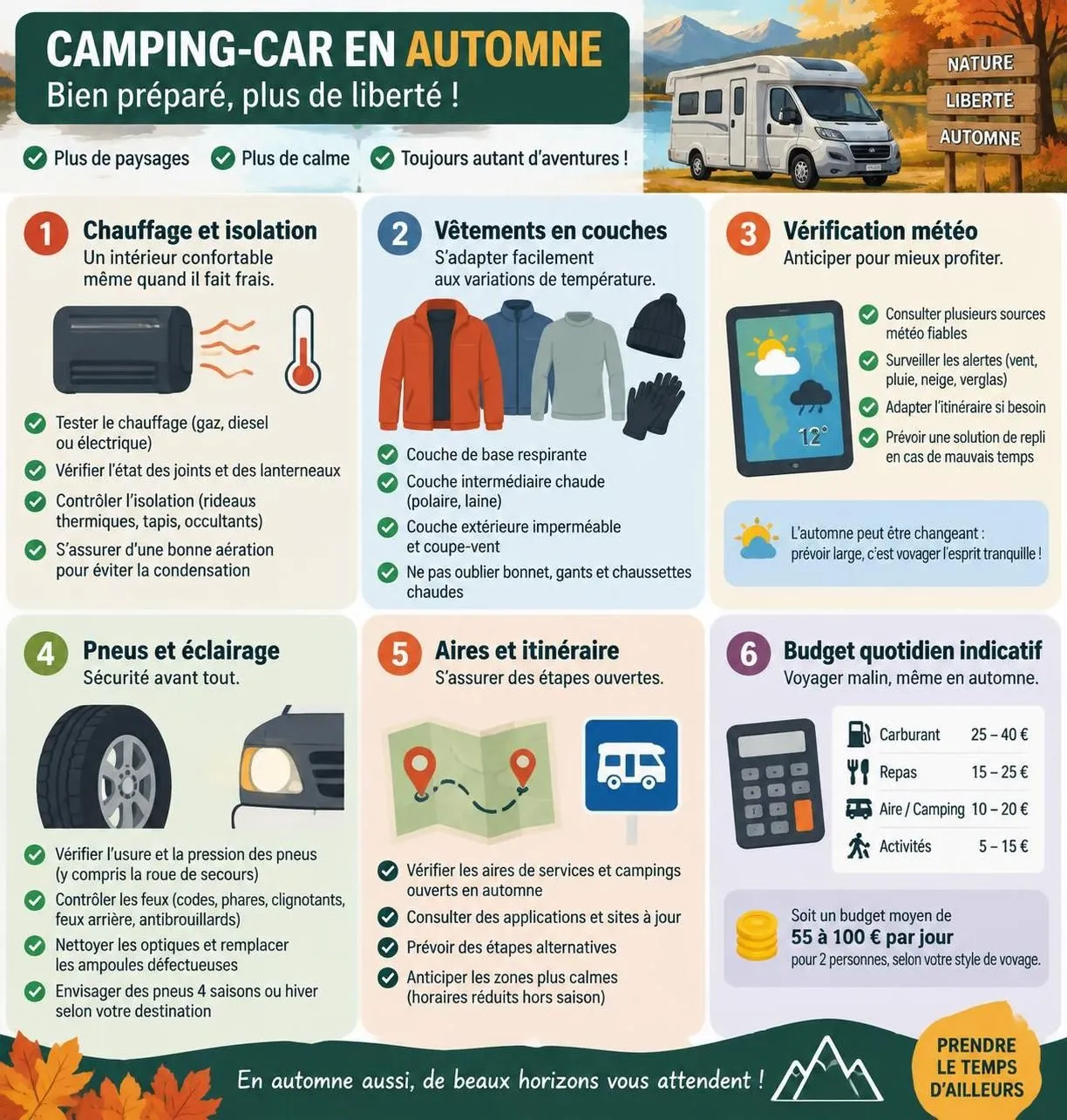 découvrez les plus belles routes de france en camping-car cet automne et profitez d’une escapade ressourçante entre paysages colorés, nature et liberté.
